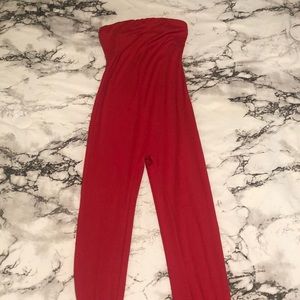 Fashion nova red jumpsuit